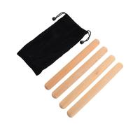 LIOOBO 2 Paires Bâtons de Lummi Bois Instrument de Percussion Musical pour Garçon Fille avec Sac de Rangement pour Développer Rythme et Amuser Les Petits