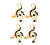 LIOOBO 2 paires Boutons de Manchette Forme de Note Musicale avec pour Hommes Accessoire Chic pour Événements Formels et Décontractés