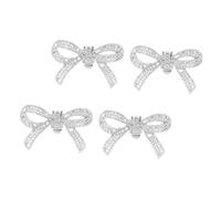 LIOOBO 2 Paires Clips pour Chaussures Rhinestone Nœud Détachable Accessoires Élégants pour Talons Décorations de Chaussures pour Fête