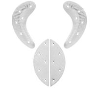 LIOOBO 2 Paires de Plaques de Talon en Fer Argenté pour Chaussures et Bottes, Protection Anti-usure, Support et Stabilité, pour Longues Marches et Travaux de Construction