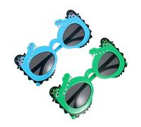 LIOOBO 2 Paires de Soleil Garçon Fille Cartoon Amusantes Vert Bleu Déguisement Carnaval Fête Prank Protection Uv Durable