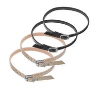 LIOOBO 2 paires Sangles de Chaussures Réglables pour Femmes Lanières de Cheville pour Talons Hauts Accessoires Pratiques et Décoratifs Anti-glisse Lot de Or et Noir Miroir Maintien