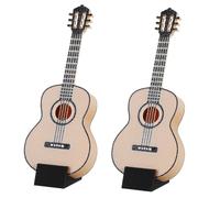 LIOOBO 2 Pièces Modèle de Guitare Basse Musical pour Décoration de Maison et Accessoire de Maison de Poupée