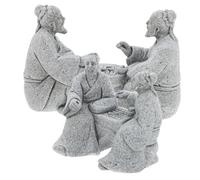 LIOOBO 2 Pièces Statuettes De Jardin Zen en Pierre - Décorations Élégantes pour Intérieur Et Extérieur - Accessoires De Paysage pour Mini Jardins Et Terrariums Figurines De Style Bonsai