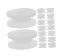 LIOOBO 20 Pièces de Poulie Plastique Blanc pour Modèles Rc et Projets Éducatifs Accessoires Polyvalents pour Mécanismes et Réparations