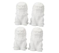 LIOOBO 2paires Décor Ciment De Lion Miniature pour Aquarium Ornements pour De Figurines Blanches De Ajoutant Unique à Aquarium Et Respectant La Qualité De Eau
