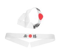 LIOOBO 2pièces Bandeau Chef Style Samouraï Couvre-chef pour Déguisement Ninja avec Serre-tête Design Japonais pour Accessoires Coiffure Cuisine