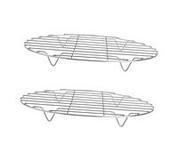 LIOOBO 2pièces Barbecue Ronde Acier Inoxydable Support pour Barbecue Lot de Diamètre Usage Quotidien sans Plateau