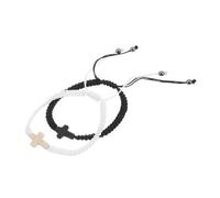 LIOOBO 2pièces Bracelet Corde Réglable Tressé Bijoux De Et Amitié Boho Pour Couples Élégance Artisanale Et Design