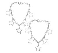 LIOOBO 2pièces Chaîne De Breloques Pour Chaussures Étoile Creuse Pendentif Décoratif Breloque Pour Baskets Accessoire Détachable Pour Femmes Et Hommes