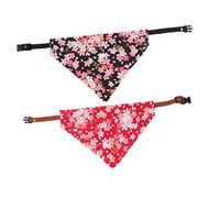 LIOOBO 2pièces Lot de Bavoirs Triangulaires pour Animaux De Compagnie Accessoires pour Chiens Et Chats Standard