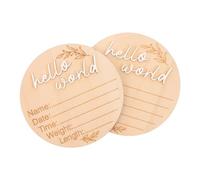 LIOOBO 2pièces Panneau Annonce de Naissance Bois Lot Prénom pour Maternité Chambre