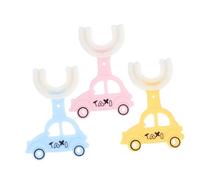 LIOOBO 3 Pièces Brosse à Dents Manuelle En Silicone Pour Enfants - Brosse à Dents Demi-Cercle 360° Pour Bébé Et Tout Petit Outil De Brossage Doux Et Efficace