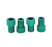 LIOOBO 4 pièces Adaptateur Valve vers Alliage Aluminium Anodisé Lot de Vertes Compatible Pompe et Compresseur Montage Facile et Étanchéité Renforcée pour VTT et Route