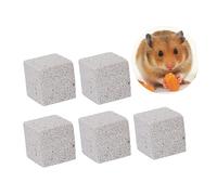 LIOOBO 6pièces Jouets à Mâcher Calcium pour Hamster Rat Chinchilla Lapin Lot de Dents Minérales Naturelles