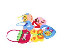 LIOOBO 6pièces Kit De Couture pour Garçon Fille Modèles De Sac à Main Feutre Activités Créatives Bricolage Apprendre à Coudre