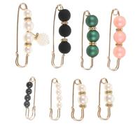 LIOOBO 8 pièces Broches Perles Artificielles de Épingles de Sécurité pour Serrage de Accessoire Élégant pour Châles Vêtements et Jupes Prévient Accidents Exposition