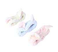 LIOOBO Bandeau Chat Cute 3Pcs Élastique Confortable en Coton pour Maquillage Lavage Visage Yoga Accessoires pour Cheveux