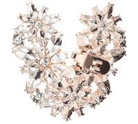 LIOOBO Boucles de Chaussure Décoratives en Alliage de Zinc Strass, Élégantes et Sûres, pour Soirées et Mariages, Lot de 1 Paire Couleur Or