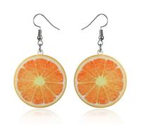 LIOOBO Boucles D'oreilles Créatives Élégante et Originale Orange Fruitée en Acrylique Légères et Solide 1 Paire pour Femmes pour Banquet ou Shopping