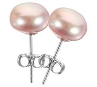 LIOOBO Boucles D'oreilles en Perles pour Femmes Uniques en Argenté Léger et Sûr Peau, Décorations D'oreilles Brillantes pour Soirées et Mariages, 1 Paire