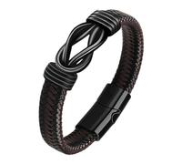 LIOOBO Bracelet Cuir Vintage pour Hommes Bracelet Décoratif Cuir et Accessoire Élégant pour Hommes et Femmes pour Fête des Pères et Style Punk et Unique