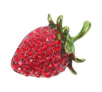 LIOOBO Broche Fraise Étiquette Fraise Trousse De Maquillage Étiquette Fraise Breloque Fraise Pour Sac À Main De Fête À Thème Fraise Rouge