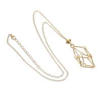 LIOOBO Collier Pendentif Porte-pierre en Cuivre Cage à Cristaux Ajustable, Artisanat Exquis et Support Solide, pour Différents Styles de Tenue