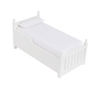 LIOOBO Deux avec Tiroir Meuble de Chambre Blanc pour Maison de Poupée Miniature Accessoire de Mobilier Traditionnel pour Cabane Chambre