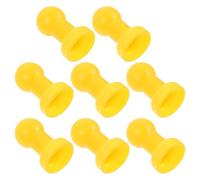 LIOOBO Embouts de Poteaux de Trampoline, Jaune en Plastique 8pcs pour Réparation et Fixation Accessoire de Trampoline Vacances, Sécurité et Protection Renforcée