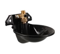 LIOOBO Fontaine À Eau Automatique Portable en Acier Inoxydable pour Bétail Et Vaches Récipient À Boire pour Bétail Noir