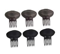 LIOOBO Insert Cheveux Volume Bump 6 Pcs Taille Moyenne Noir et Marron, Accessoires Coiffure pour Femmes, Coussinets Volume pour Chignons et Coiffures Relevées