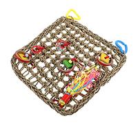 LIOOBO Jouet d'escalade pour Perroquet en Tressée, Filet Suspendu Robuste, Taille Moyenne, Aire De Jeux Interactive pour Calopsittes Et Perruches