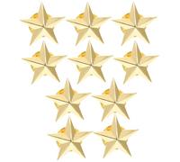 LIOOBO Lot de 10 Broches Étoile à 5 Branches en Alliage Doré, Faciles à Porter et Retirer, Vie Quotidienne et Fêtes Spéciales