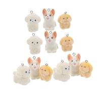 LIOOBO Lot De 12 Pendentifs En Forme De Chien De Dessin Animé Pendentifs À Suspendre Porte-Clés Breloques Pour Boucles D'Oreilles Pour La Fabrication De