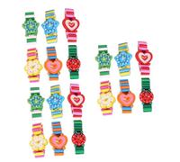 LIOOBO Lot De 6 Montres En Bois Pour Enfants Avec Motifs Variés - Accessoires Colorés Et Amusants Pour Les Petits Explorateurs