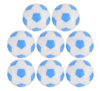 LIOOBO Lot de 8 Balles de Foot de Table 32Mm en Plastique Lisse Bleu Ciel et Blanc Accessoires de Remplacement pour Mini Football de Bureau Compatibles Foot Portables