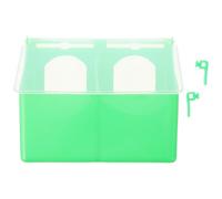 LIOOBO Mangeoire Plastique Résistante pour Pigeons et Petits Oiseaux Distributeur Multifonction Pratique avec Fixation à Deux Alimentation Facile et Nettoyage Simplifié Couleur Aléatoire