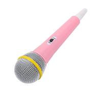 LIOOBO Microphone Factice en Plastique pour Garçon et Filles Mini Modèle Accessoire de Spectacle Microphone Simulé pour Fête d'anniversaire 1 Pièce Rose