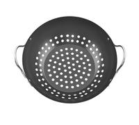 LIOOBO Panier à Légumes Pratique Antiadhésif Trous Larges, Wok Grill Multifonction en Acier Résistant pour Barbecue Extérieur, Accessoire Barbecue pour Grillades et Cuisson en Plein Air