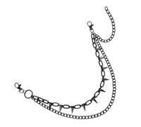 LIOOBO Pantalon Gothique Punk avec Chaîne Double Couche pour Hommes et Femmes Accessoire de Mode Metal Street Fashion pour Pantalons Style Unique et Distinctif