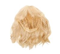 LIOOBO Perruque Courte Bouclée Avec Frange Coiffure Cheveux Style Moyen Pour Et Occasions Look Naturel