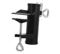 LIOOBO Pince à Parapluie Robuste pour Parasol D'extérieur Plage Et Jardin, Support Fixe Compatibilité Mât Variée, Fixation Stable Antivent, Pince De Table pour Terrasse Et Balcon, Noir Mat Épaissi