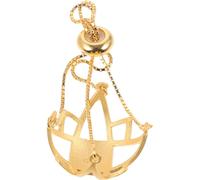 LIOOBO Porte-pendentif en Argenté 925 Doré Cage à Perles Creuse, Support Cristal pour Création de Bijoux et Artisanat de Colliers