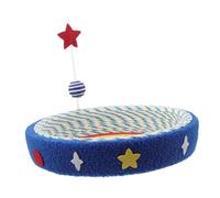 LIOOBO Sisal Cat Scratcher Bowl with Star Pattern Round Cat Lounger for Indoor Kitten Resting and Playing Compact Design for Small Spaces