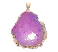 LIOOBO Tranche Naturelle D'agate Lumineuse pour Création de Bijoux, Accessoire Décoratif Élégant en Pierre Précieuse, pour Projets DIY et Décoration Intérieure