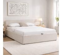 Lior - Lit Coffre - Tissu - Beige