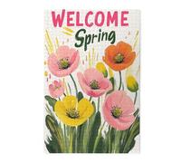 Liorosa 1000 pièces de puzzle en bois pour adultes, fleurs aquarelles renversant de la note de bienvenue, design botanique difficile, convient pour les loisirs en famille et la décoration murale de la