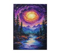 Liorosa 500 pièces de puzzle en bois pour adulte - Symphonie de la vallée étoilée - Les pièces s'emboîtent parfaitement, merveilleuse imagination, complète avec la famille et les amis, illustration