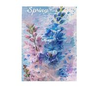 Liorosa 500 pièces de puzzle en bois pour adulte - Symphonie florale printanière - Illustration de fleurs rouges et bleues pastel - Complet avec la famille et les amis - Exercice des compétences